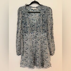 *LIKE NEW* LoveShackFancy Blue Floral Patterned Dress